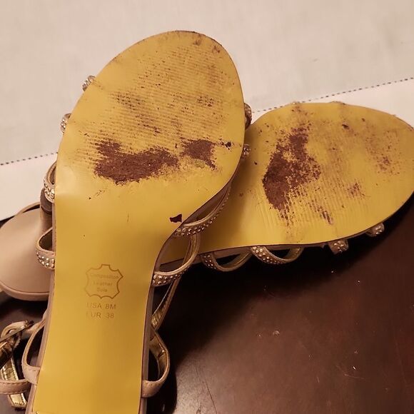 Touch of Nina Gold Strappy Sandals - Picture 6 of 6